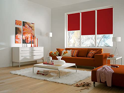 Sunlines Smart Style Elektrisches Rollo, Polyester, Karminrot, 180 x 180 cm