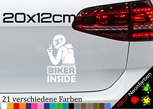 Biker Inside Respekt Aufkleber Motorrad Sticker Peace Auto Biken Love 20x12cm in 21 Farben