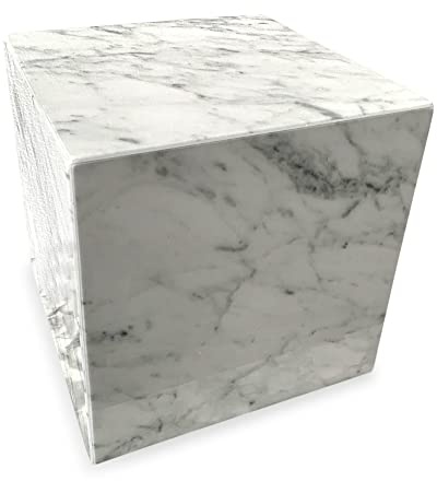 CBAM Skulptur Würfel aus weißem Marmor Carrara Kunst Design Marble Cube Skulpture 20 x 20 cm