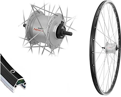 Bärwinkels Vorderrad 28 Laufrad Hohlkammerfelge mit Shimano Nexus Nabendynamo Silber 622-19