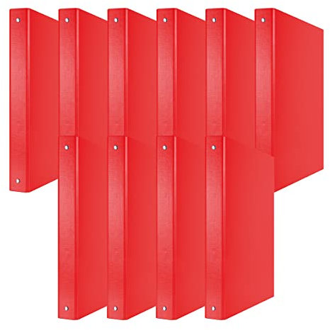 DONAU 3737001PL-04 Ringbuch Rot | 4-O-Ring-Mechanik 30mm DIN A4 Ringordner Pappe/Kunststoff | Aus 1,9 mm dickem Karton mit öko PP 100µ | 10er Packung