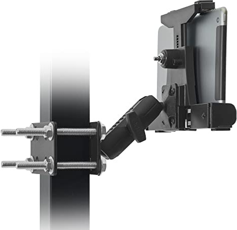 iBOLT Dock’n Lock Bizmount Pillar Mount- Heavy Duty Secure Forklift Locking Tablet Mount for Warehouse Vehicles and 7-10 inch Tablets