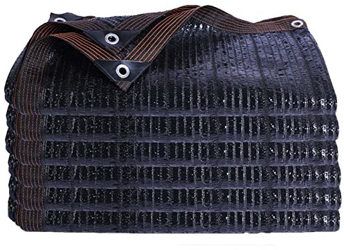 Voile D'Ombrage Rectangulaire avec œIllets Effet D'Ombre à 90%, Facile à Accrocher pour AméNagement Paysager Brise-Vue Et Pare-Soleil Jardin. (Tissu Noir 12-Pin / 2m * 4m / 6.6ft * 16.4ft)