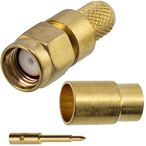 AЕRZETIX - C11303 - SMA Stecker/Adapter männlich für H155 koaxialkabel mit crimpanschluss - TV antenne bildschirm satellit radiofrequenz video