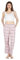 JTPW Women's 100% Cotton Super Soft Flannel Pajama/Lounge Bottoms with Pockets, Burgundy Pink Plaid, Size: L