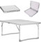 Bowose 60 x 40CM Aluminium-Betttisch Laptop-Tisch für Bett, Klapptisch Camping-Tisch Leichter tragbarer Gartentisch für Picknick, Angeln, Grillen, platzsparend, 40kg Belastbarkeit (Weiß)