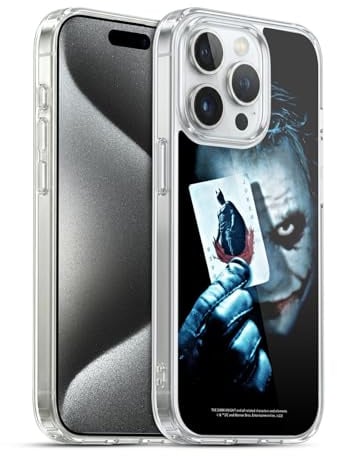 Head Case Designs Officially Licensed The Dark Knight Joker Card Key Art Gel Case [Military Grade Protection] Compatible with Apple iPhone 15 Pro and Compatible with MagSafe