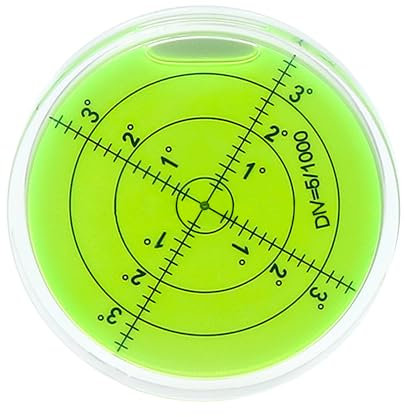 Universal Aluminium Precision Round Precision Spirit Level, High Precision Circular Magnetic Magnet Horizontal Bubble Cardan Level Horizontal Bubble for Tripod and Measuring Instrument.(60 * 12mm)