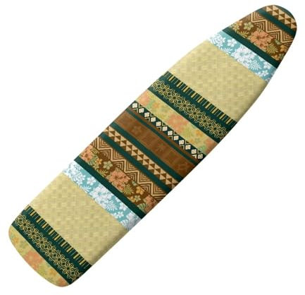 COEQINE Boho Floral Print Ironing Board Cover Lightweight Dortable Tribal Western Ethnic Pattern Ironing Board Dust Cover