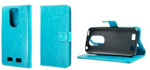caseroxx Bookstyle Handytasche für Emporia Smart 5 Mini in hellblau – Klapphülle aus Kunstleder mit Kreditkartenfächern, Magnetverschluss, Standfunktion & Rundumschutz für Display und Gehäuse