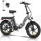HITWAY E Bike Elektrofahrrad E-Fahrrad 20 Zoll Fat Tire faltbares Elektrofahrrad, 250W/36V/12 Ah Akku, Maximale Laufleistung 35–90 km
