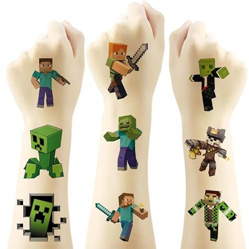 100 Temporary Tattoos My World Tattoos Sticker Waterproof Birthday Party Supplies Favors 6 Sheets