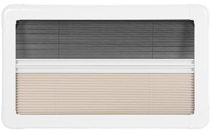 Aramox Tenda per Finestra Oscurante Plissettata Interna per, Roulotte, 24 X 16 Cm, con Blocco, per e Isolamento Termico
