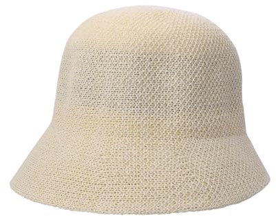 MILAKOO Womens Floppy Stroh Sonnenhut Strand Fischer Eimer Hut UV-Schutz breite Krempe Kopfbedeckung