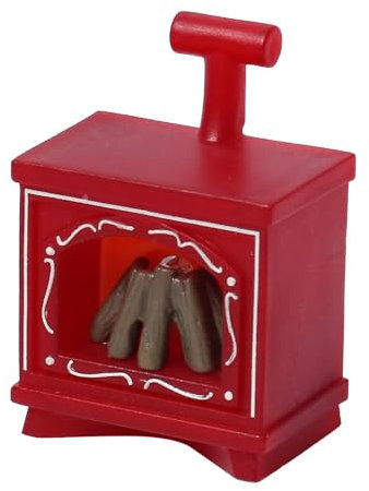 Perfeclan LED-Puppenhaus-Kamin, Puppenhaus-Möbel, DIY-Mini-Ornament, Puppenhaus-Zubehör für Schlafzimmer, Esszimmer, Dachboden