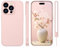 KPPIT for iPhone 16 Pro Max case silicone,for iPhone 16 Pro Max Phone case shockproof 6.9,Full camera coverage Military-Grade Protection 360°,With hand strap slim Case-Pink