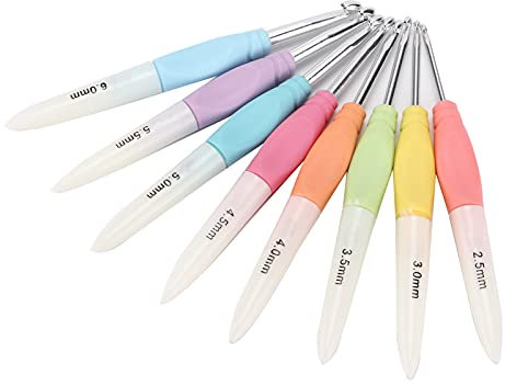 Respicefinem Pcs Häkeln Haken Set Mit Fall 17. 0×13. 0×2. 0 Häkelnadeln Pcs Weiche Rutschfeste Guten Grip Mit Kapuze Stricken-Set Zum Weben Von Zu Hause Verwenden Weiche Nicht Slip Stri