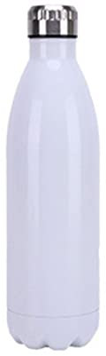 HGDXDP Tazza Isolata Stainless Steel Water Bottles Sports Insulated Bottles Keep Cold for 24 Hours And Hot for 12 Hours(White)