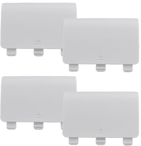 Lot de 4 coques arrière de batterie pour manette Xbox One/One S/One X (ne convient pas pour Xbox Series X/S), coque arrière de batterie pour manette Xbox One, couvercle de batterie de rechange