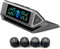 YancioGZ Reifendruckkontrollsystem Sensor mit Nummernschild mit LCD-Display TPMS Druckmonitor Universal-Autodetektor mit externem Ventil (Silber)