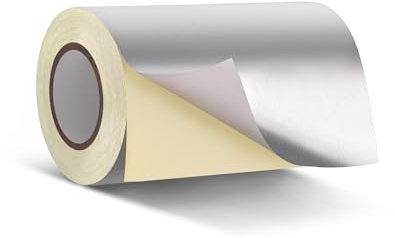 HONGTAISHENG Alu Klebeband, Hitzebeständiges Aluminium Klebeband zum Reparieren von Metalloberflächen, 119mm x 15m Wasserdichtes Selbstklebend für Kanäle, Klimaanlagen, Lüftungsschlitze