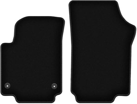 Wielganizator Velours Vorne Fußmatten passend für Skoda Citigo (2011-) | Qualität: Basic - Genaue Passform, rutschfeste Untregrund 2-teilig - Schwarz