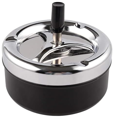 Moderner Drehaschenbecher mit Deckel, praktischer Windaschenbecher