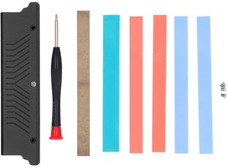 Cuifati Memory RAM Cooler, Aluminum Alloy Memory Cooling Heatsink, Dual Sided Memory Heat Sink, RAM Heatsink Memory Cooler with Thermal Adhesive Tape for DDR1 DDR2 DDR3 DDR4 ECC (Black)