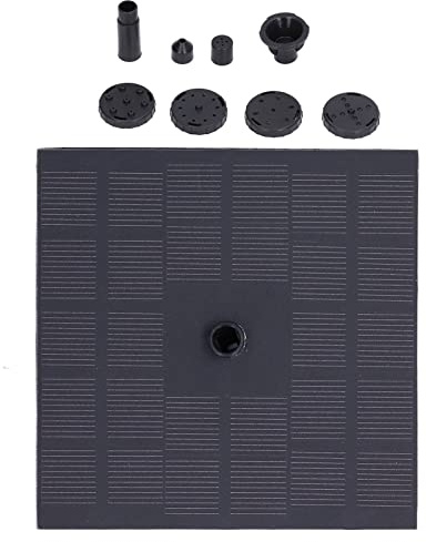 Solarbrunnen, Solarbrunnenpumpe, monokristallines Silizium, quadratisch, schwimmender Wasserlandschaftsbrunnen für den Außenbereich, 7 V, 1,4 W, für Vogelbad, Garten, Teich, Pool,