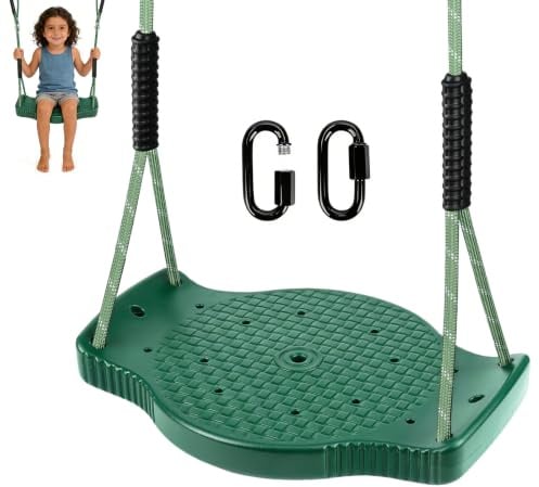 Columpio para adultos, con cuerda ajustable de 2 m y 2 mosquetones, resistente y antideslizante, para columpios, jardín, exterior, interior, 90 kg