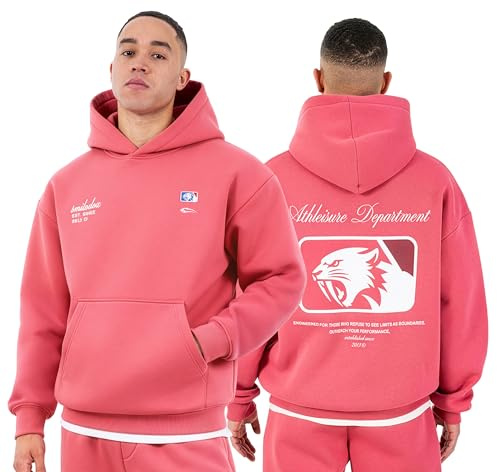 SMILODOX Hoodie Herren Striver, Oversized Kapuzenpullover mit Kängurutasche und Backprint, Pullover mit Rippbündchen, Streetwear, Baggy Fit, Casual Fit, Sportbekleidung für Gym & Freizeit