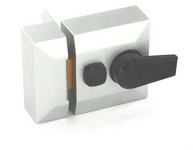Securit Door Lock Night Latch Silver Narrow
