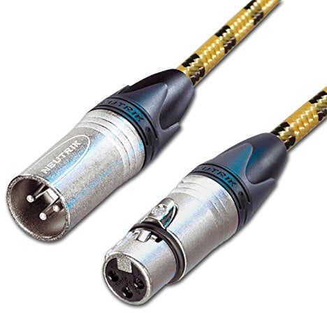 Designcable 6m Sommer Vintage CS Microphone Lead Neutrik XLR to XLR - Silver