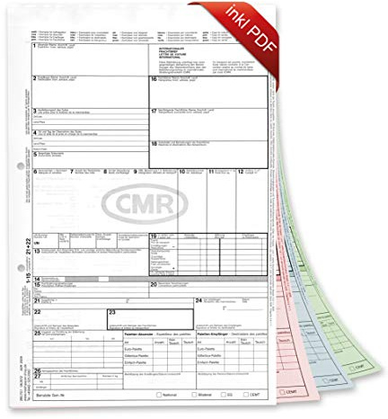 MASHPAPER CMR Frachtbrief International 50 Stück - selbstdurchschreibend