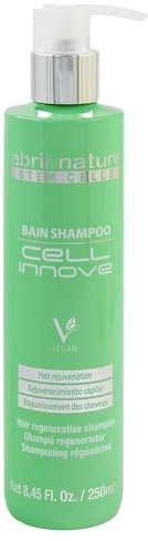 abril et nature - Cell Innove - Professionelles Haarshampoo - Junge, gesunde und glänzende Ausstrahlung - Haarbehandlung mit pflanzlichen Stammzellen - Regeneriert und verjüngt die Haarfaser - 250 ml