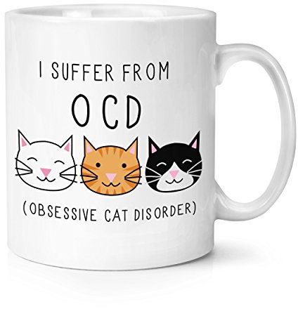 Je souffrant de troubles chat Obsessive Tasse Mug 30cl-Animal Design Thé Café
