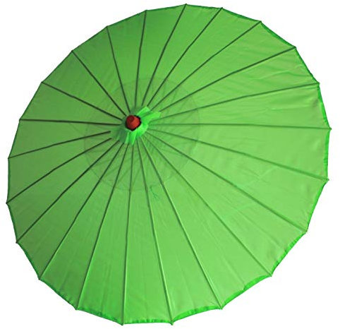 AAF Nommel ® Deko- Sonnenschirm aus Holz in grün, einfarbig transparent, 102