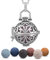 INFUSEU Cadeau Femme Original, Collier Huiles Essentielles Pendentif Diffuseur Aromathérapie Bijoux Parfum MeDaillon Cage Lava Ball Cadeau Pour Femmes Personnalise