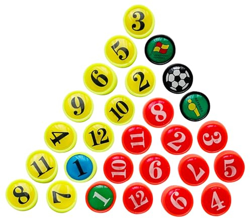BizoeRade 27 Stück Mini Magnet mit Tasche | Kleiner runder Magnet Perfekt für Fußball Taktikboards, Büro, Whiteboards, Kühlschränke, Karten & Magnettafeln