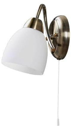 Lindby Wandleuchte, Wandlampe Innen Mael (Retro Vintage Antik) in Bronze aus Glas (1 flammig E14) - Wandstrahler Wandbeleuchtung Schlafzimmer/Wohnzimmer Wohnzimmerleuchte