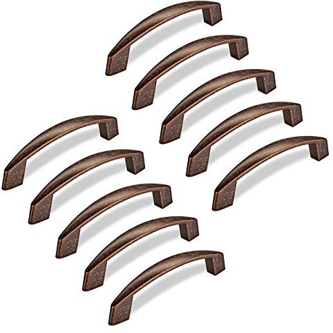 SOTECH 10 x Möbelgriff THEA BA 96 mm Kupfer antik Bügelgriff Schrankgriff Schubladengriff von JUNKER Design