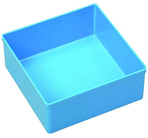10 Einsatzboxen Allit EuroPlus Insert 63/1-63/5 Industrienorm Kleinteilemagazin Werkzeugaufbewahrung (Gr. 3 / Blau)