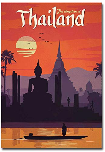 Thailand Travel Vintage Art Refrigerator Magnet Size 2.5 x 3.5