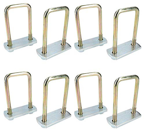 8 Pack M10 50mm x 100mm U-Bolt N-Bolt with Plates & Nuts HIGH TENSILE