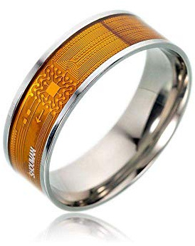 JXFS NFC Smart Ring, Multifunctional Waterproof Intelligent Ring for Men and Women, Wearable Finger Digital Ring Smart Doorbell for Android and Windows Phones with NFC Function-7#