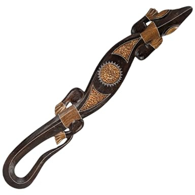 Coco Papaya - Eidechse Salamander aus Holz – Wanddekoration Motiv Sonne 100 cm