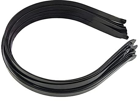 15 Pcs 5mm Black Smooth Metal Headbands Frames Blank Hairband Head Bands for DIY Tiara Base Men Women Hair Accessory