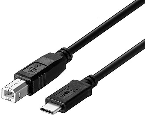 USB B to USB C Printer Cable 6.6FT, Type B to Type C Printer Cord for MacBook Pro, Air, MIDI Cable for Yamaha Casio Digital Piano, MIDI Keyboard, DJ Controller, DAC to iPad - 2M