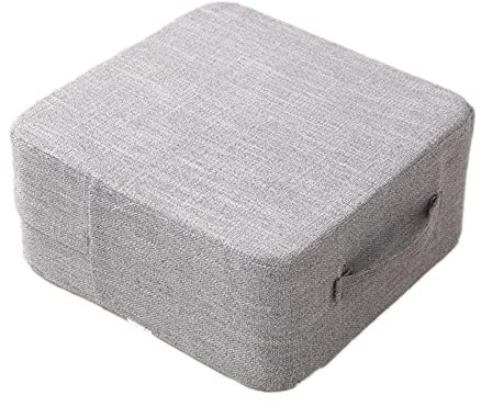 vincente Coussin de Sol rehausseur de Fauteuil traversin Grand Coussin d'assise carré 40 cm Ferme avec Coussin de Soutien en Coton Doux au Toucher de 18 cm d'épaisseur crème pour Les Personnes âgées,