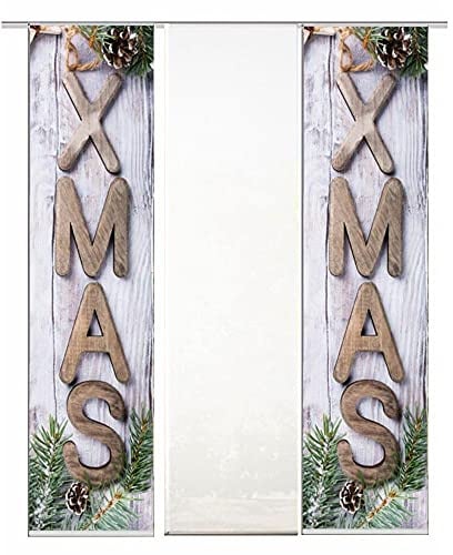 Schiebevorhang 3er Set XMAS, braun, (54144) Größe je BxH 60x245 cm